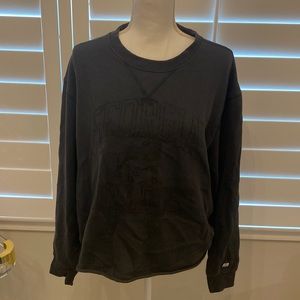 women's cropped uga crew neck sweatshirt